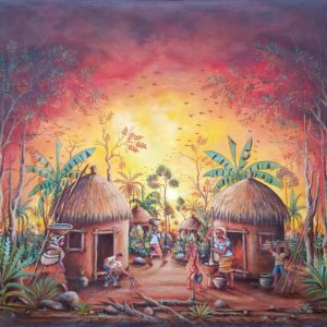 African villages painting