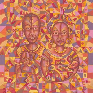 The happy family African art