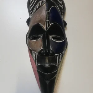 African wood carvings faces